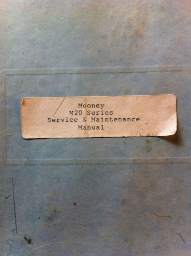 Mooney service/maintenance manuel and parts catalog m20 series c,d,e,f