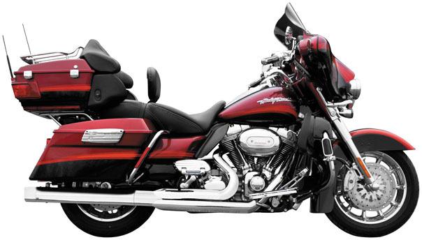 Rush 2:1 exhaust full system 2.25 baffle chrome for hd flh flt dresser 2007-2008