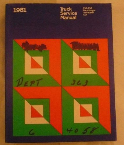 1981 dodge truck service manual