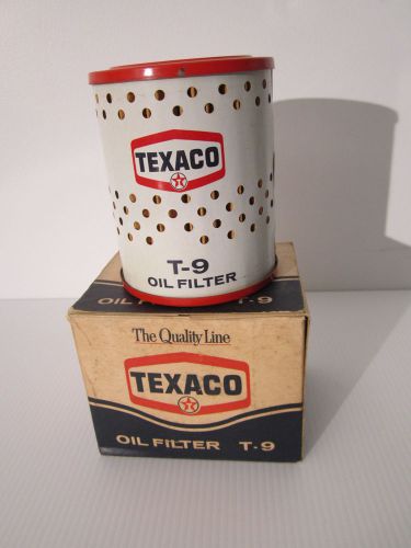 Vintage nos texaco oil filter element t-9 v8 chrysler dodge charger coronet dart