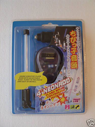 Led 4" neon light tube auto blue color glow plasma box