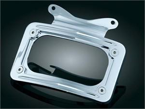 Kuryakyn chrome curved license plate mount (3163) h-d 06-09 flhx, 07-08 flhrse