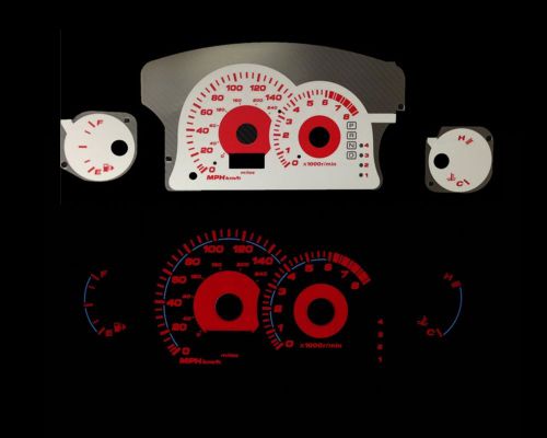 00-05 mitsubishi eclipse l4 at red indigo glow white gauges (i-175)