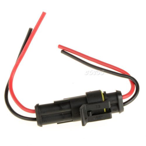 New 2 pin waterproof electrical wire connector plug motorcycle car marine jmhn