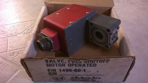 Aircraft aviation dukes inc 149600-1 fuel shut off motor operated valve