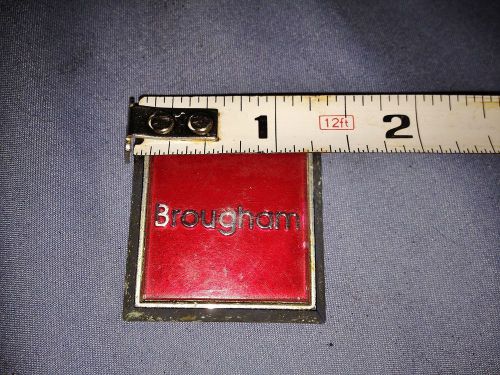 Genuine used part - cadillac brougham - square red emblem, detail - vgc