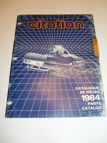 Skidoo 1984 citation  parts catalog manual