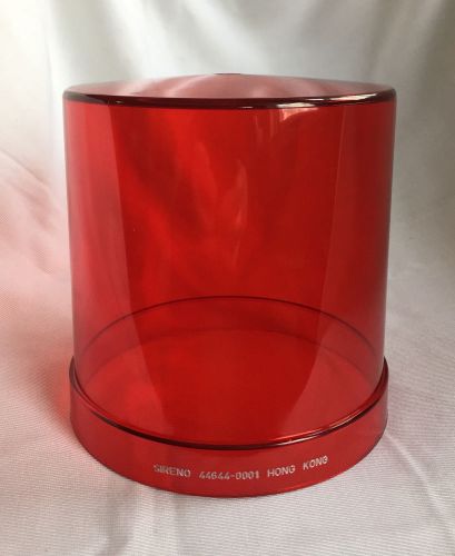 Vintage sireno emergency responder rotating revolving light red lens globe