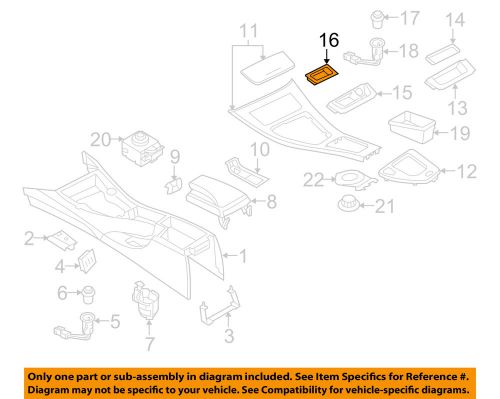 Bmw oem 08-13 128i center console-ash tray 51167078573