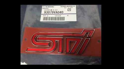 Jdm genuine subaru wrx sti 2015 2016  va2 rear emblem sti  93079va040