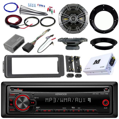 Kenwood cd radio, harley 98-2013 adapter flhx set, amplifier set, 6.5"kicker set