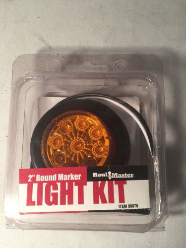 Amber 2" round 9 led trailer marker clearance light kit /haul master/ wire plug