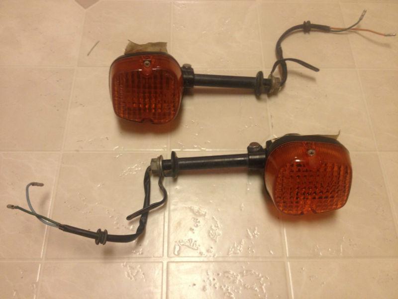 1982 honda ft500 ascot rear turn signal lamps light flasher blinker pair lens