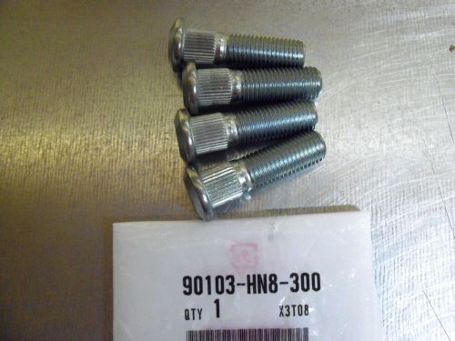 4 new genuine honda oem rubicon 500 &amp; rincon 650  680 rear wheel studs lug bolts