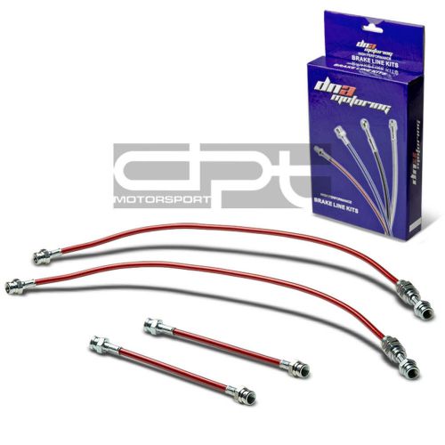For fairlady z32 replacement front/rear stainless hose red coated brake lines