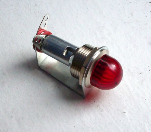 Vintage  red beehive lens dash gauge panel light hot rod 5/8&#034;. nos dialco