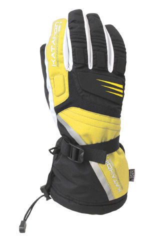 Katahdin cyclone yellow waterproof cold weather atv snow sports snowmobile glove