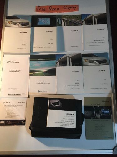 2010 lexus rx350 owner&#039;s manual w/case/dvd #0227 free priority shipping!