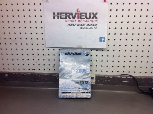 Ski doo skidoo brp rev xp mxz mx z gsx 2008 guide du conducteur 6041123d