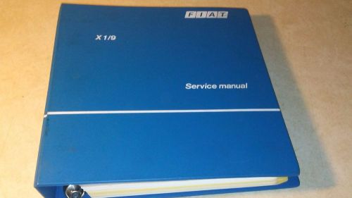 Fiat x1/9 service manual complete 1982 covers everything shown, excellent shape