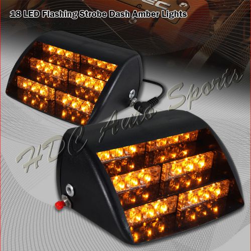 Purchase 18 LED Amber Emergency Hazard Warning Windshield Dashboard