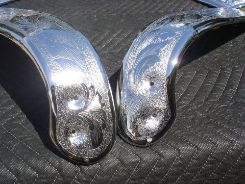 Chrome  engraved seat trim set 65-70 impala, caprice, &amp; biscayne