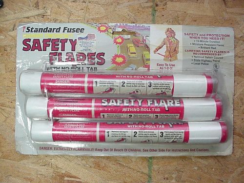 Vtg. standard fusee 15 min emergency road flares signal safety fusee no roll tab