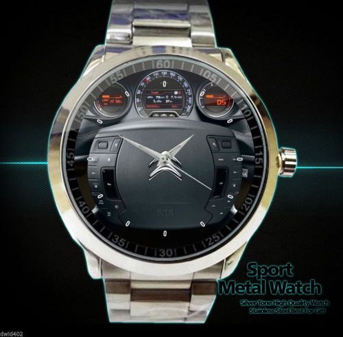 Citroen c5 steering wheels stainless steel sport metal watch unisex