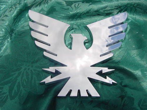 Formula boat emblem logo badge logo bird chrome 5" x 5.5" thunderbird new