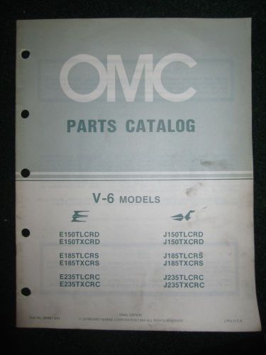 1984 omc johnson evinrude outboard parts catalog manual v-6 150 185 235 v6