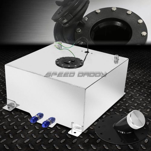 20 gallon/78l polished aluminum fuel cell tank+level sender+45° fast fill neck