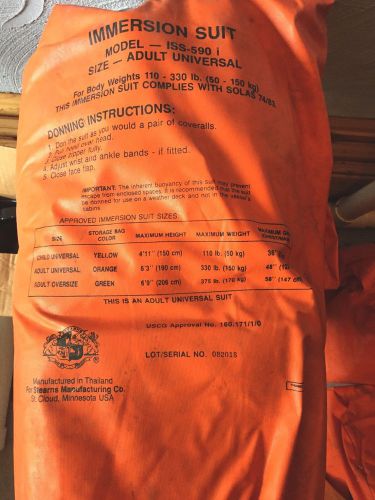 Stearns immersion suit **never worn**