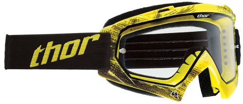 Thor enemy printed mx motocross goggles tread yellow