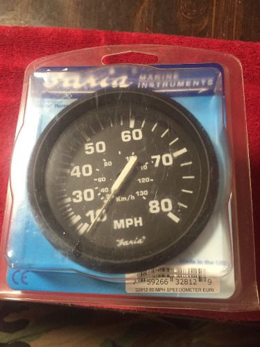 New faria euro black boat speedometer gauge speedo