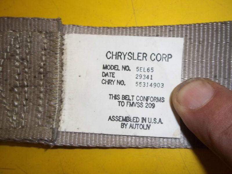 95 Dodge Ram 1500 2500 3500 Standard Cab Center Middle Seat Belt Buckle, US $25.00, image 4