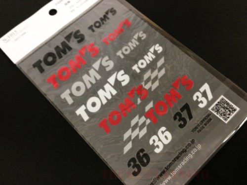 T015 toyota genuine tom&#039;s decals mini transfer decals stickers sheet 3.9&#034; × 5.9&#034;