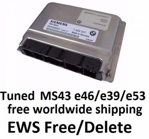Bmw custom tune ecu ews delete free e46/e39 m54b25 m54b22 ms43 203hp 7000rpms