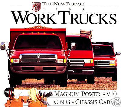 1995 dodge work truck brochure-ram pickup-dakota-vans