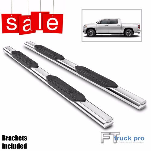 Sale new 07-16 toyota tundra crew max 5&#034; oval nerf bar side step running boards