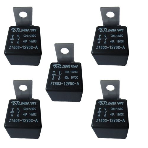 5 pack car vehicle motor automotive 12v 40a amp spst relay relays 4 pin 4p diy