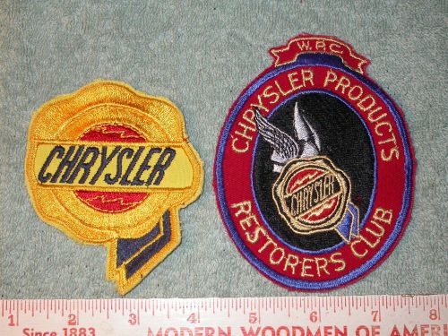 Walter p chrysler club and chrysler patches