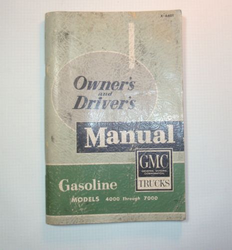 Vintage 1964 gmc trucks owners and drivers manual