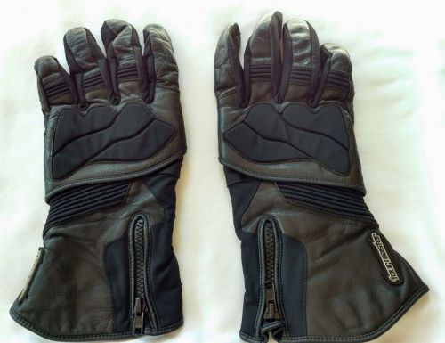 Tourmaster latitude motorcycle leather riding gloves men&#039;s xtra large black