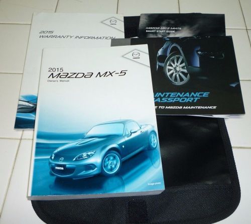 2015 mazda mx5 mx-5 owners manual set 15 guide w/case