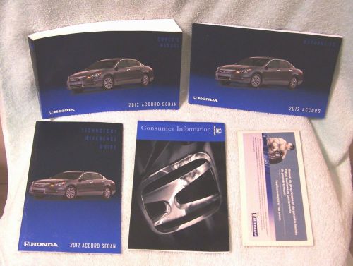 2012 honda accord sedan owner&#039;s manuel plus more in original case