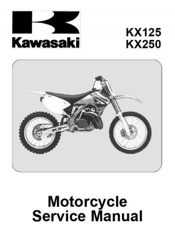 New kawasaki kx 125 kx 250 2003-2008 repair service manual 2010 print free s&amp;h