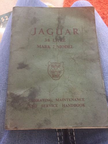 Vintage jaguar 3-8 litre mark 2 operating maintenance service handbook car