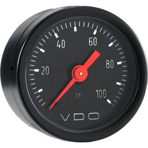 Vdo 153-009 direct mount pressure gauge 1-1/2&#034; mechanical 100 psi