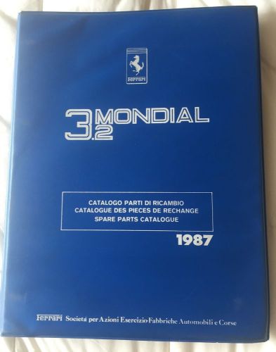 1987 ferrari 3.2 mondial spare parts catalogue manual handbook