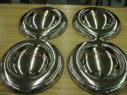 1930&#039;s-40&#039;s pontiac set of four full size hub caps l@@@@@@@@@@@@k